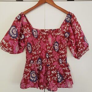 Anthropologie Jennifer and Grace Smocked Top - Size M